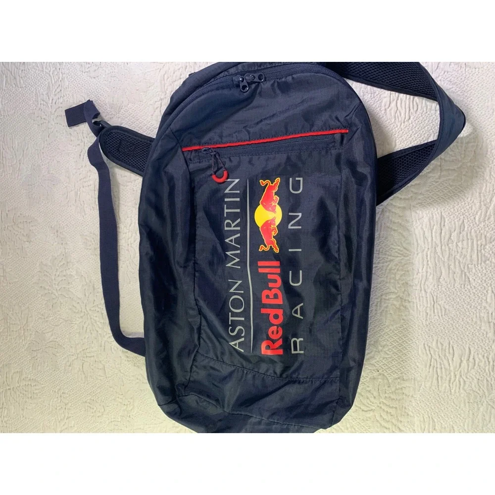 Aston Martin Red Bull Racing Backpack Navy Blue F1 Team Lightweight Travel Bag
